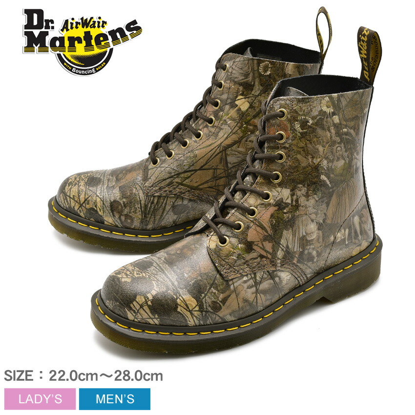 Dr Martens ドクターマーチン ブーツ ブーツ ブラウン 1460 パスカル Boot 8ホール ブーツ 1460 Pascal 8eye Boot メンズ レディース Z Sports送料無料 イギリスのヴィクトリア朝時代の画家リチャード ダッドの絵が描かれたアーティスティックな