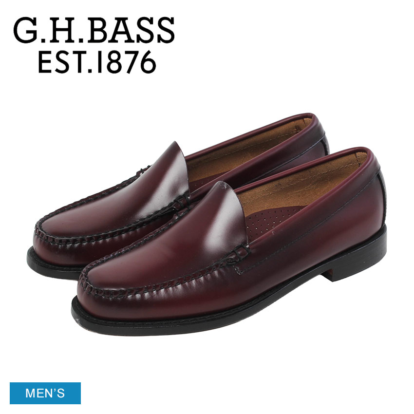 ジーエイチバス ラーソン ベネチアン ウィージャンズ ローファー ローファー メンズ ワインレッド G.H Bass LARSON VENETIAN WEEJUNS LOAFER BAZ4W429 レザー 本革 革靴 フラットシューズ スリッポン 定番 シンプル ブラック 通勤 通学|slz|