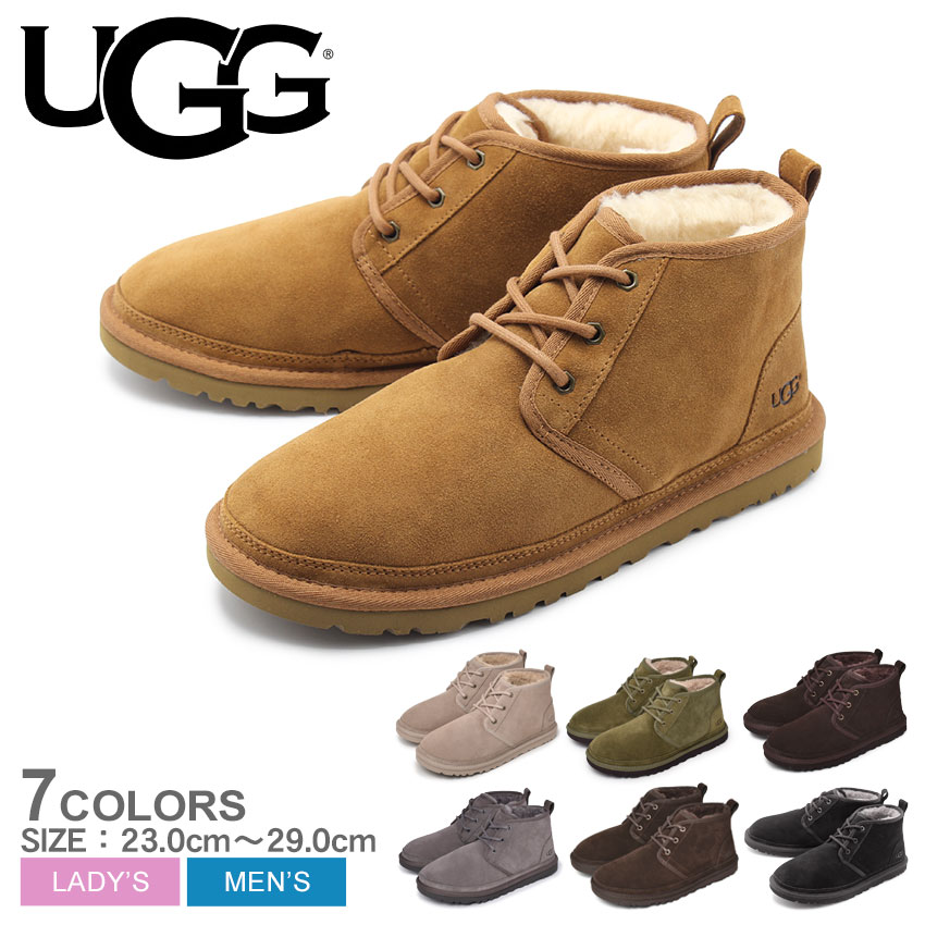 楽天市場 ウィークエンドsale中 アグ Ugg ニューメル ムートンブーツ メンズ ショート レースアップ ムートン シープスキン ファー ボア レザー 本革 オーストラリア ブラック ブラウン 黒 茶 Neumel 3236 くつコレ