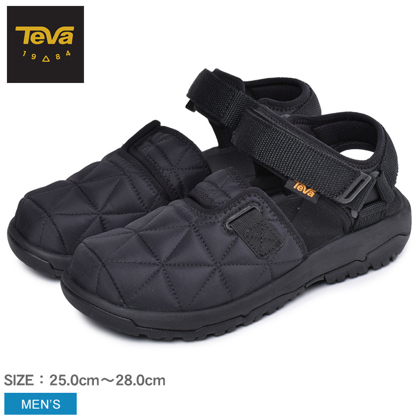 クーポン利用で250円引き TEVA テバ サンダル ブラック ハリケーン ハイブリッド HURRICANE HYBRID 1103218 メンズ  テヴァ コンフォート スポーツサンダル 軽量 スポサン 個性 おしゃれ カジュアル ストラップ 黒 撥水 防水 アウトドア レジャー 川 『2年保証』