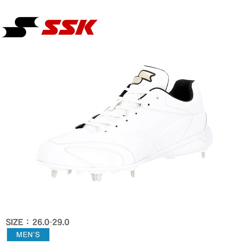 エスエスケイ グローロード TT-LW2 野球用スパイク メンズ レディース ホワイト 白 SSK SSF3300 野球 ベースボール スパイク 金具 一般 大人 野球用品 スポーツ 部活 運動 ソフトボール シューズ 靴 フットウェア ロゴ 人気 快適 丈夫 軽量|slz||Z-SPORTS