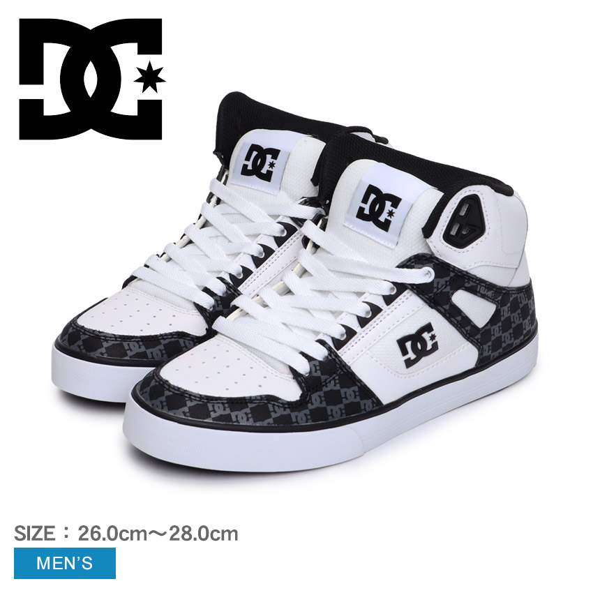 【楽天市場】DCシューズ PURE HIGH-TOP WC スニーカー メンズ ブラック 黒 ホワイト 白 DCSHOECOUSA ...