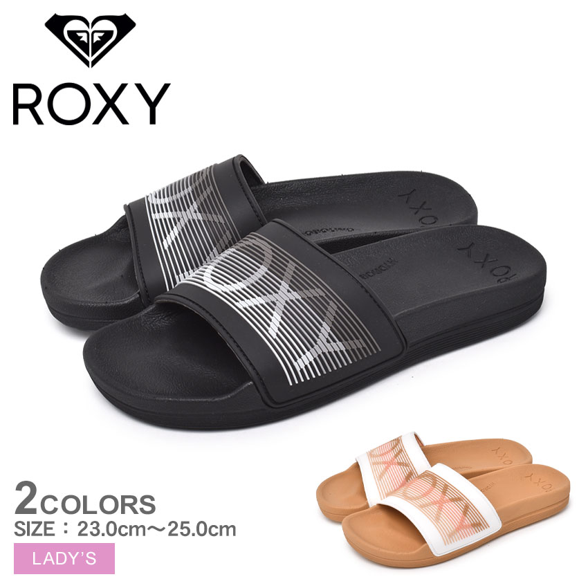 ロキシー サンダル レディース SLIPPY LX ROXY ARJL100977 ビーチサンダル ビーサン シャワーサンダル シューズ ブランド  サーフ カジュアル ビーチ レジャー アウトドア 軽量 海 川 ロゴ シンプル ブラック 黒 ブラウン ファッションの