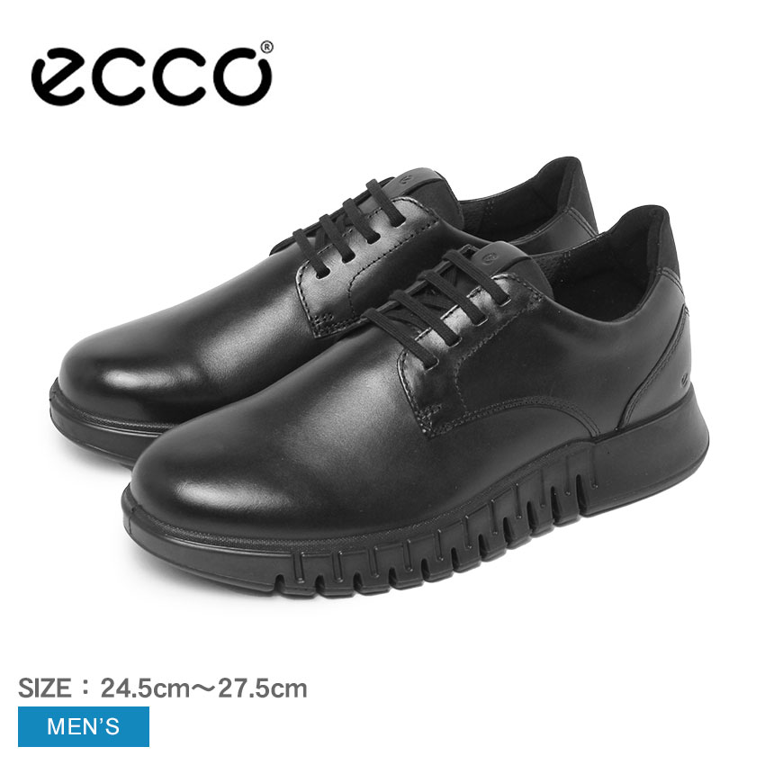 ECCO エコー 25.5 EEEレザーシューズ 本革 ウォーキングシューズ 黒