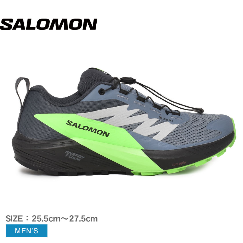 サロモン SENSE RIDE 5 GTX トレイルランニングシューズ メンズ グリーン 緑 ブラック 黒 SALOMON L47312800 靴 シューズ スニーカー スポーティ ゴアテックス GORE-TEX 防水 撥水 はっ水 トレーニング 運動 ローカット 14,693円