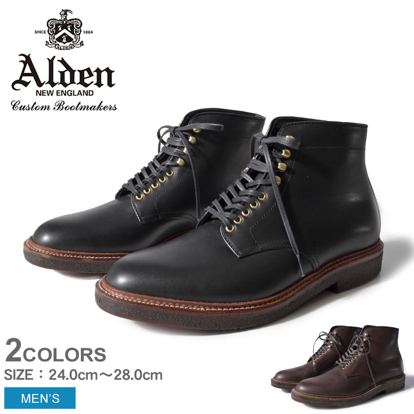 楽天市場】ALDEN オールデン ブーツ 全2色 プレーン トゥ