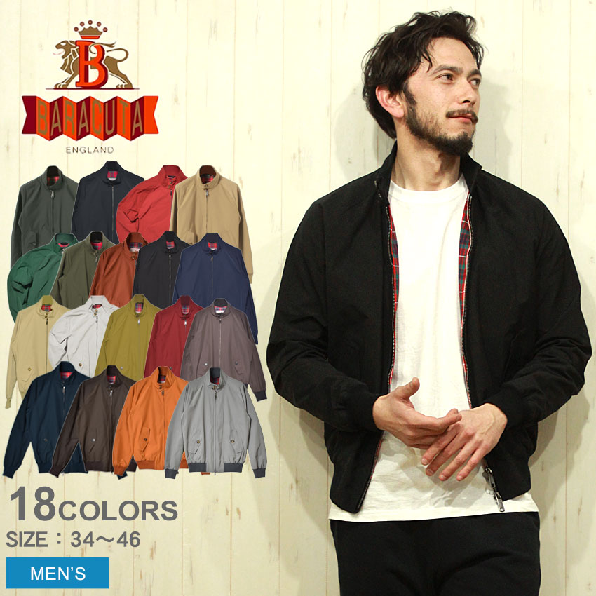バラクータ G9 オリジナル ハリントンジャケット ジャケット メンズ ブラック 黒 ホワイト 白 BARACUTA G9 ORIGINAL HARRINGTON JACKET BRCPS0001 BCNY1 レギュラーフィット アウター 上着 羽織 ウエア ブルゾン スウィングトップ|slz|｜Z-SPORTS