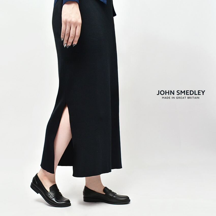 ジョンスメドレー NUALA スカート レディース ブラック 黒 JOHN SMEDLEY ウェア ボトムス ロングスカート スリット ロング丈 カジュアル シンプル ブランド おしゃれ ギフト プレゼント|slz|