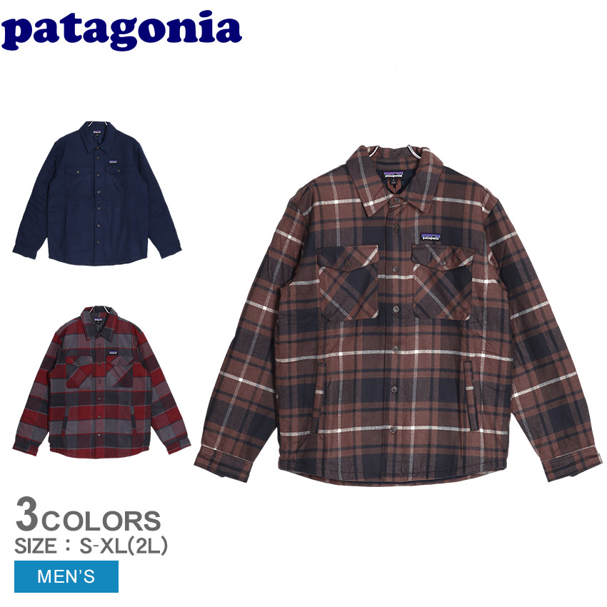 Patagonia フィヨルド フランネル シャツ ブラウン ライトブルー XL 2087-0455-1.jpg
