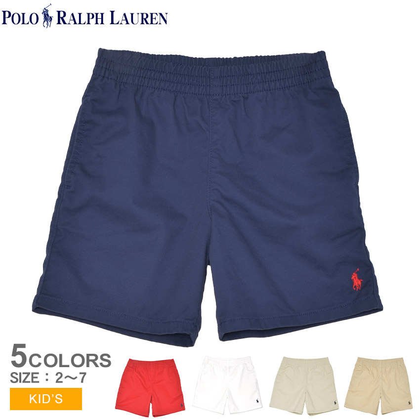 Ralph Lauren☆ラルフローレン ポニーロゴショートパンツ 白 紺 Ralph Lauren - ラルフローレン ポニー刺繍ショートパンツ XS/TP