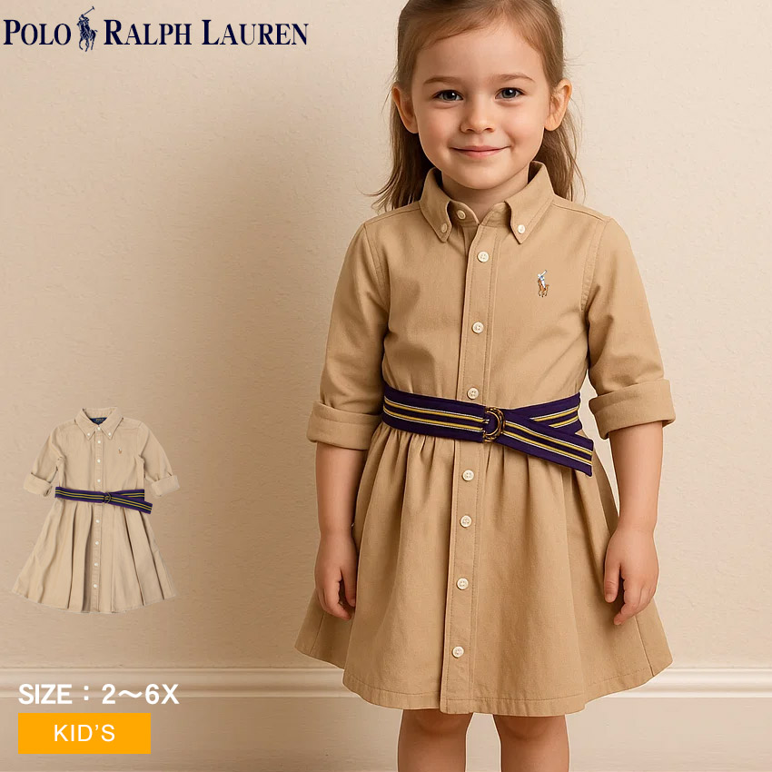 【新品】ポロラルフローレン　キッズ　ワンピース POLO RALPH LAUREN ポロ ラルフローレン ワンピース キッズ