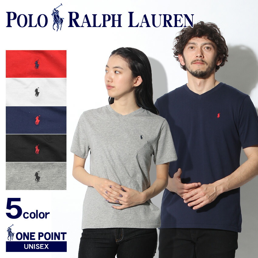 楽天市場 100円クーポン対象 6 28 9 59迄 メール便可 ポロ ラルフローレン Tシャツ Polo Ralph Lauren Vネック 半袖 メンズ レディース ポイント リトルポニー シンプル 定番 人気 爽やか ロゴ コットン 綿100 大人 父の日 無地 おしゃれ 綺麗め ブランド
