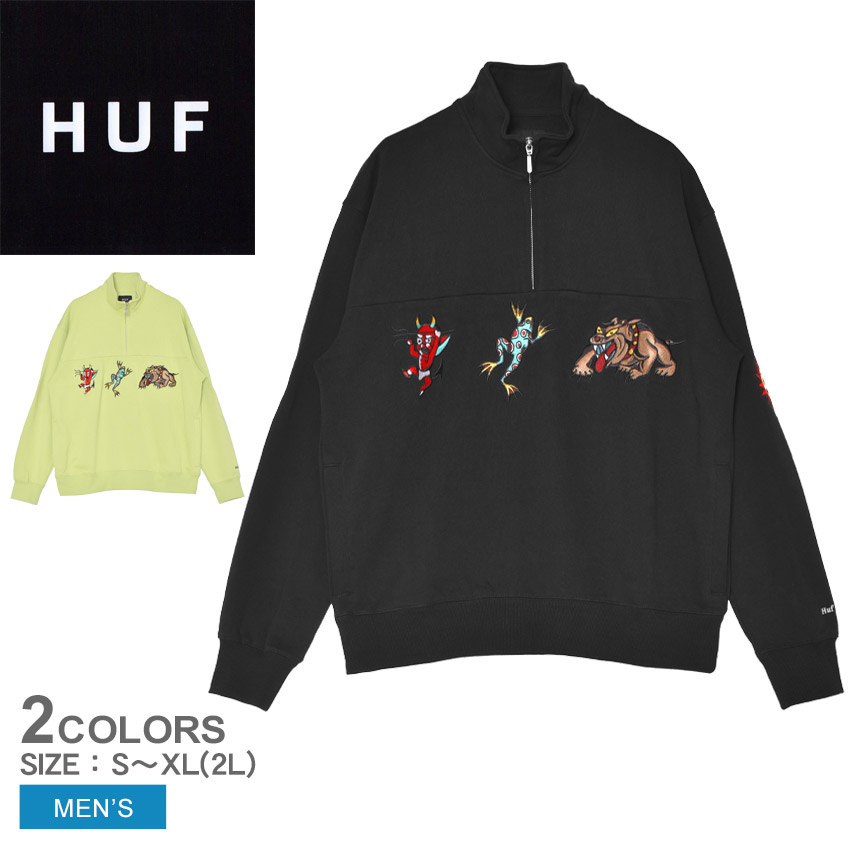 楽天市場】ハフ SLATE QUARTER ZIP FLEECE スウェット メンズ グレー