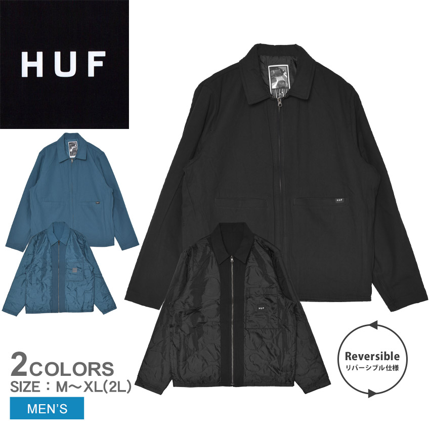 【美品】HUF ハフ 迷彩ロゴ刺繍リバーシブル MA-1フライトジャケット 美品】HUF ハフ 迷彩ロゴ刺繍リバーシブル MA-1フライトジャケット