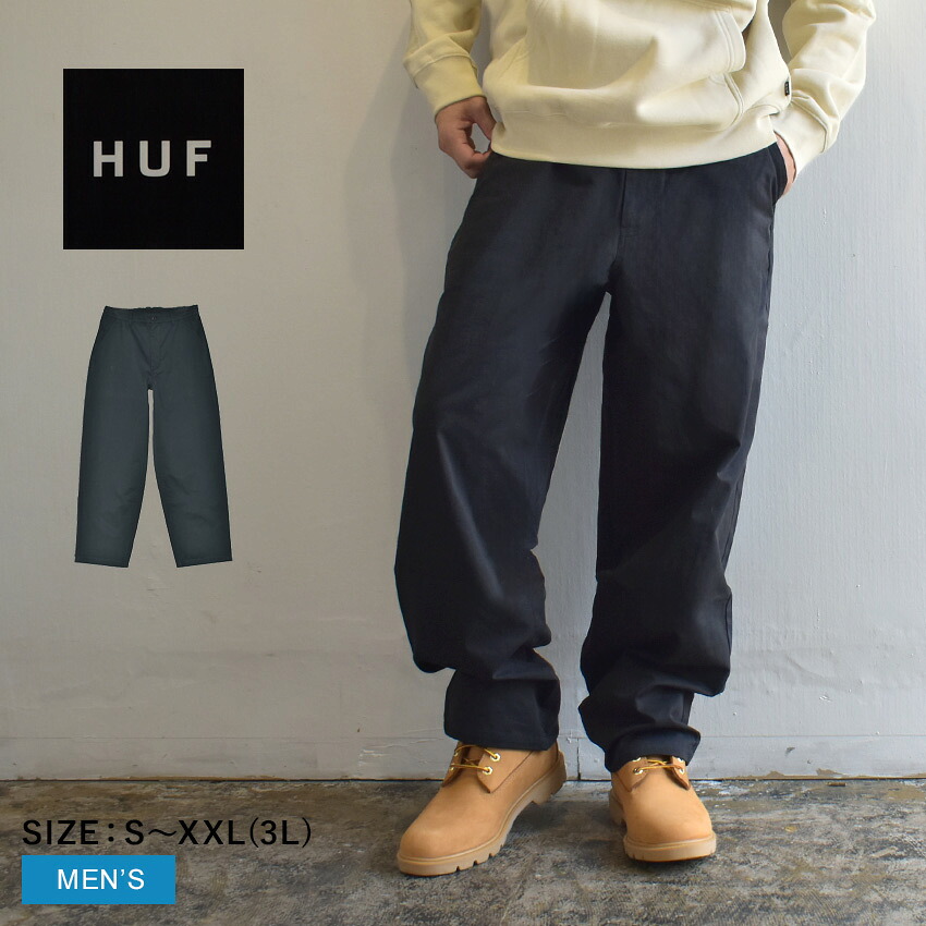 ハフ MATEO PANT ロングパンツ メンズ ブラック 黒 ブルー 青 HUF PT00341 ボトムス 長ズボン ウエア パンツ ウエストゴム スケートパンツ ストリート カジュアル シンプル おしゃれ ストリート スケーター スケボー