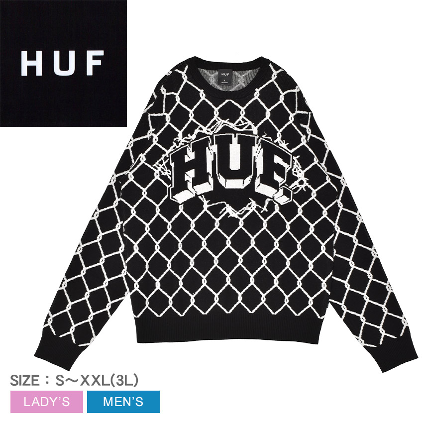 ハフ BREAKTHROUGH CREWNECK SWEATER セーター メンズ レディース ブラック 黒 HUF KN00557 長袖 ウェア ウエア トップス セーター ニットウェア クルーネック グラフィック ジャカードニット ブランド カジュアル ストリート スケート|slz|｜Z-SPORTS 8,505円