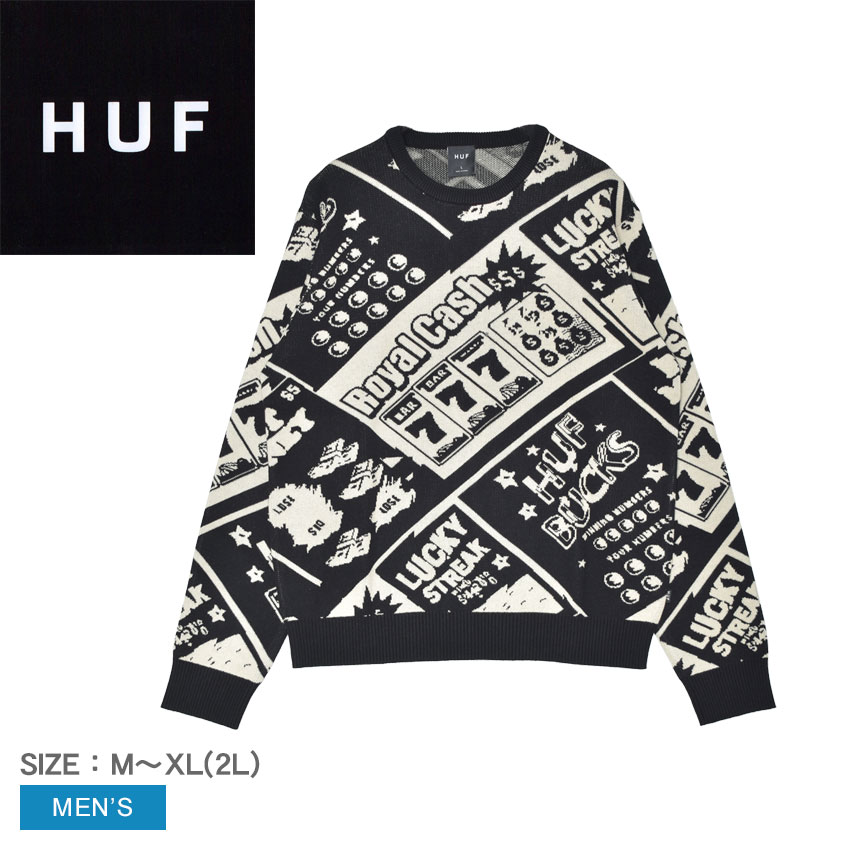楽天市場】ハフ セーター HUF LUCKY CREWNECK SWEATER メンズ