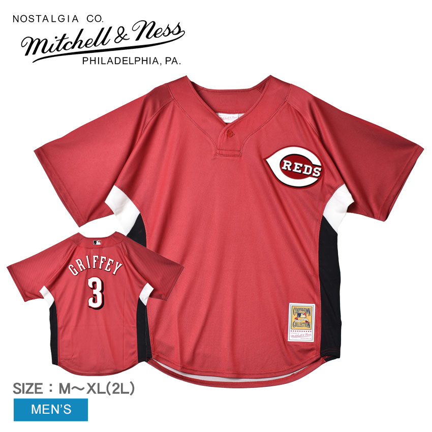 ミッチェルアンドネス ユニフォーム メンズ MITCHELL ＆ NESS MLB KEN GRIFFEY JR CINCINNATI REDS 2007 BP JERSEY ABPJ3338-CRE07KGJSCAR ウエア トップス ベースボールジャージ ストリート ブランド アメカジ ロゴ