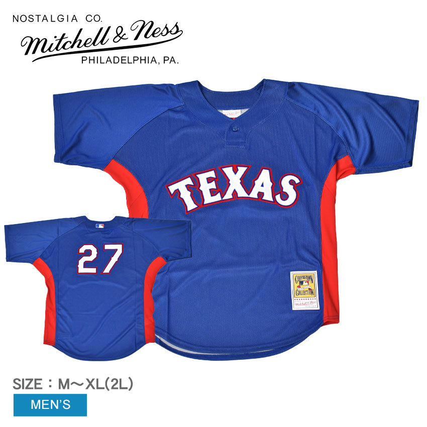 ミッチェルアンドネス ユニフォーム メンズ MLB AUTHENTIC VLADIMIR GUERRERO TEXAS RANGERS 2010 BP JERSEY MITCHELL ＆ NESS ABPJ3349-TRN10VGUROYA ウエア トップス ブラディミール・ゲレーロ MLB ベースボールジャージ ストリート