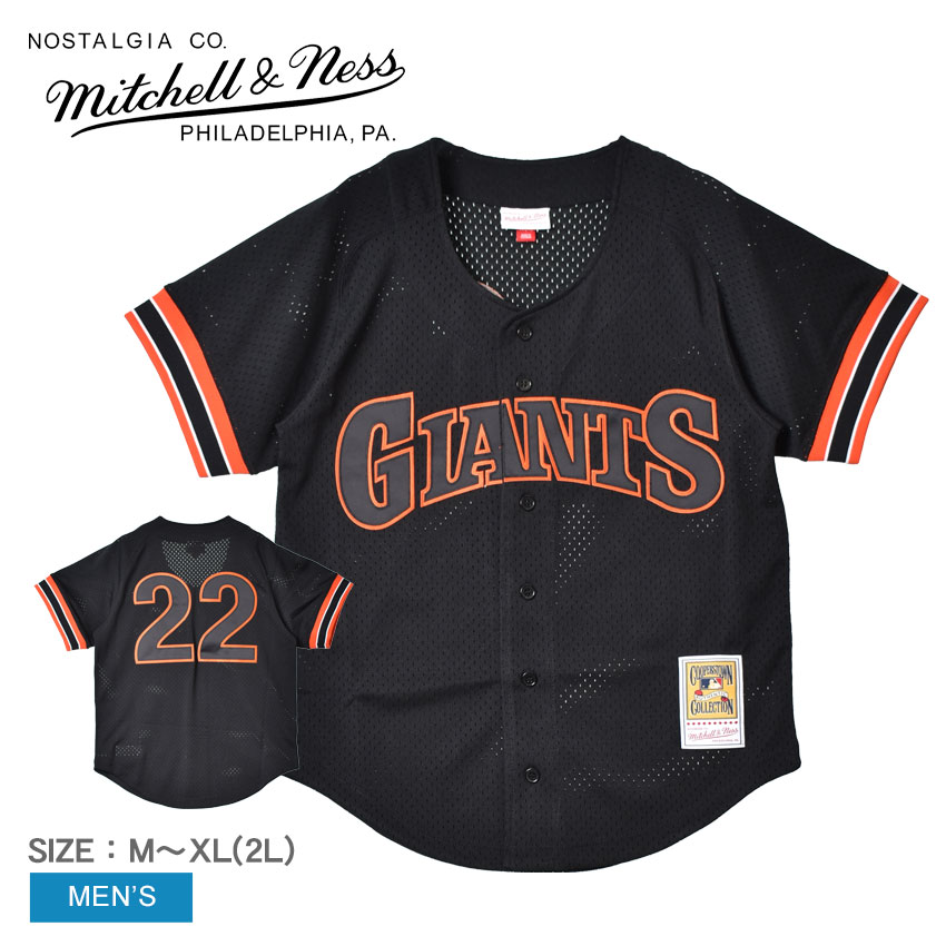 ミッチェルアンドネス ユニフォーム メンズ MITCHELL ＆ NESS MLB AUTHENTIC WILL CLARK SANFRANCISCO GIANTS JERSEY ABPJ3101-SFG93WCLBLCK ウエア トップス ベースボールジャージ ストリート オーセンティック ブランド カジュアル