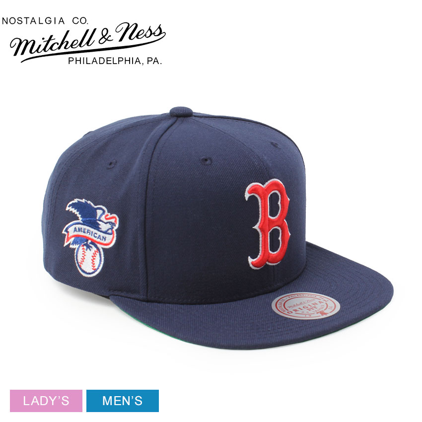 ミッチェル＆ネス MLB LEAGUE PATCH SNAPBACK RED SOX ベースボールキャップ メンズ レディース ネイビー 紺 MITCHELL＆NESS HHSS6745-BRSYYPPPNAVY キャップ 帽子 ボストン・レッドソックス Boston Red Sox スナップバック MLB