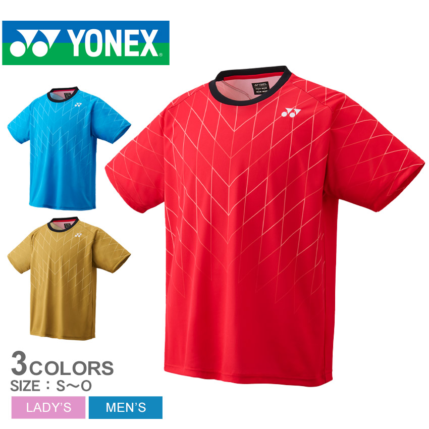 ヨネックス ユニドライTシャツ 半袖Tシャツ メンズ レディース レッド 赤 ブルー 青 YONEX 16830 ウェア スポーツウェア 半袖 Tシャツ トップス バドミントン テニス ソフトテニス UVカット 吸汗速乾 制電 シンプル スポーティ ZSPO|slz|
