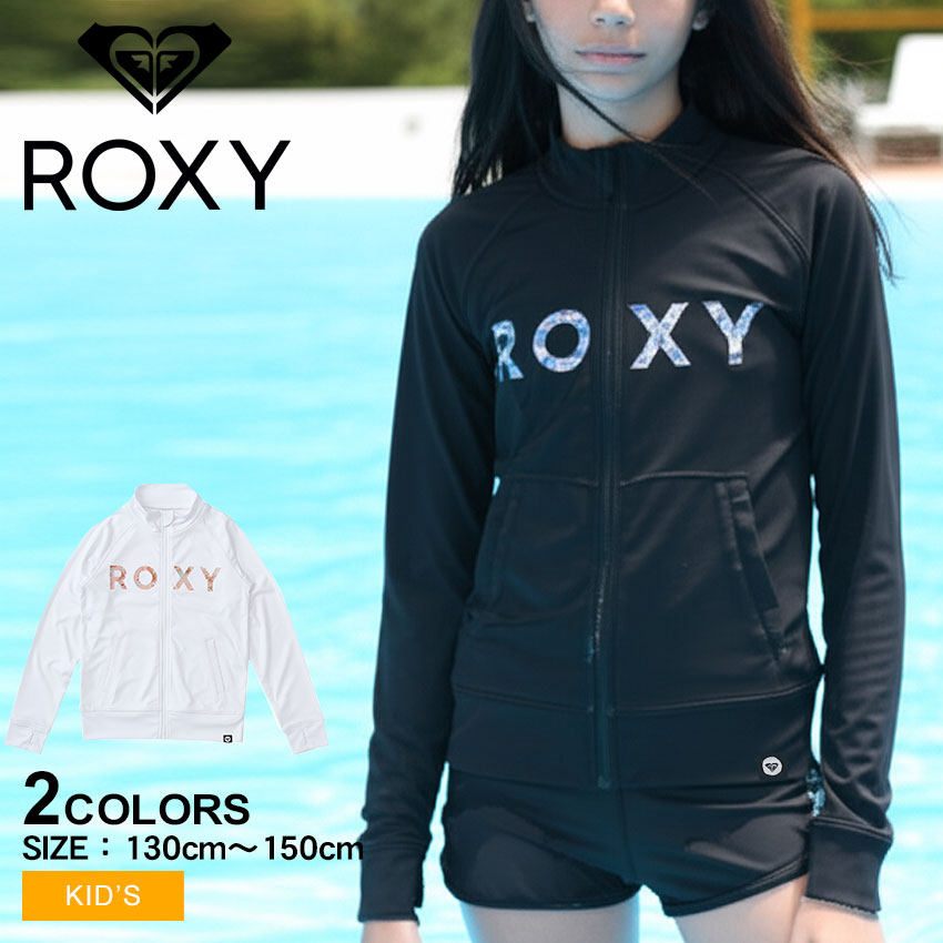 【ジップアップラッシュガード】メルシェル ブラックxイエロー ワンポイントロゴ 楽天市場】ロキシー ラッシュガード ROXY MINI ARTSY FLORAL