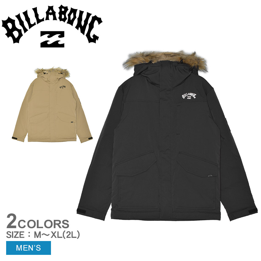 ビラボン アップサイクルダウンジャケット ダウンジャケット メンズ ブラック 黒 ブラウン BILLABONG UPCYCLE DOWN JACKET BD012771 アウター ダウン ジャケット 上着 撥水 はっ水 軽量 保温 防寒 ファー ストリート サーフ シンプル ロゴ 国内正規品
