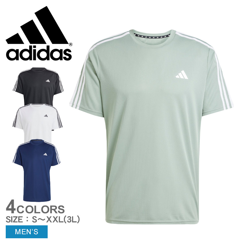 adidas ストライプ Tシャツ ホワイト/ネイビー adidas（アディダス）の「adidas / アディカラー クラシックス