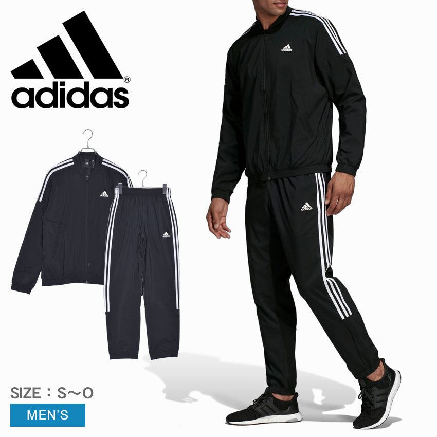 3ストライプス Adidas ハブ おしゃれ マスト セットアップ アディダス Stripes ウーブントラックスーツ Suits メンズ Woven Must Haves 3 Woven Track Suits Frw32 ボトムス ズボン ロング おしゃれ ジャージ アウター トップス ジャケット おしゃれ 防寒 上着 上下セット