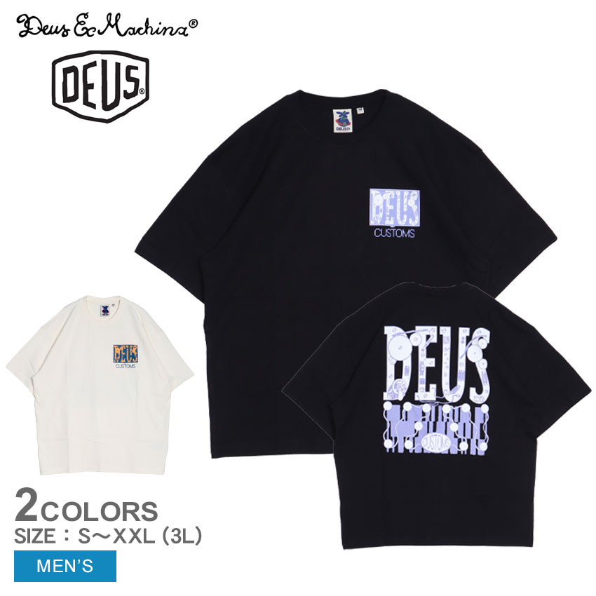 デウスエクスマキナ FULL CIRCUIT S/S TEE 半袖Tシャツ メンズ ホワイト 白 ブラック 黒 DEUSEXMACHINA DMS231191C スポーツ ジム トレーニング