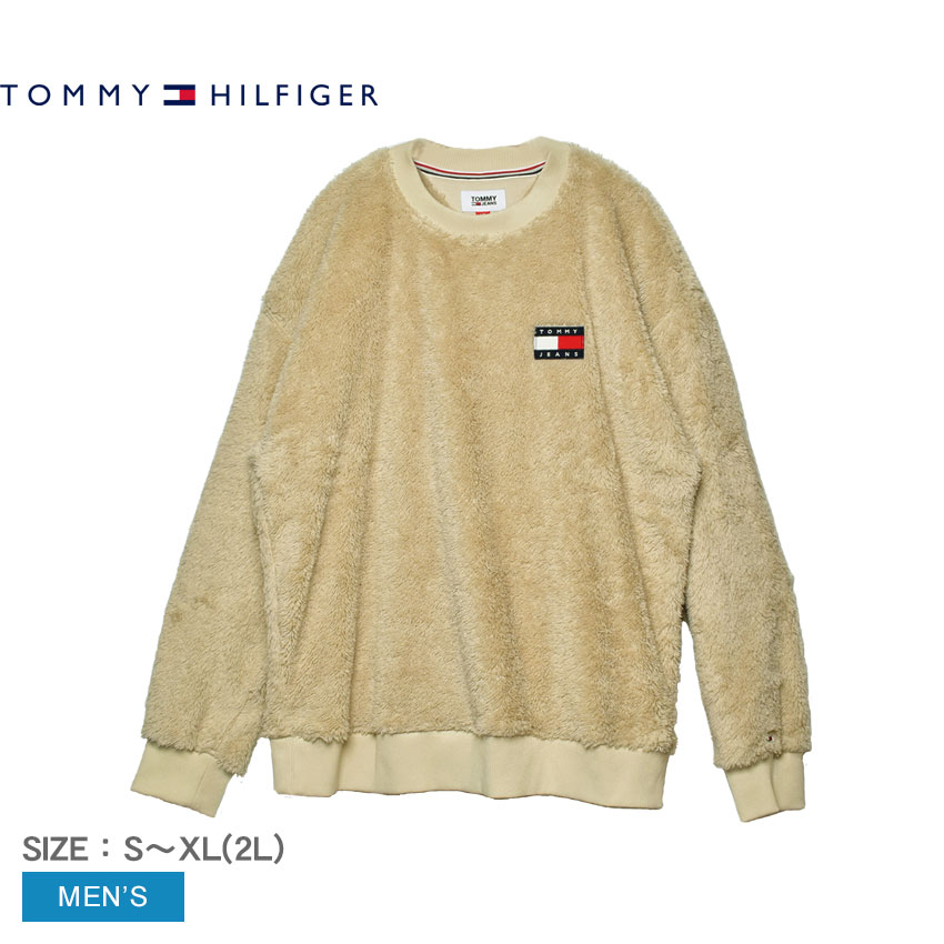 トミージーンズ プルオーバー メンズ シェルパ フリース バッジ ロングスリーブ TOMMY JEANS SHERPA FLEECE BADGE L/S 78J3463 TOMMY HILFIGER トミーヒルフィガー プルオーバー スウェット ブランド ロゴ 長袖