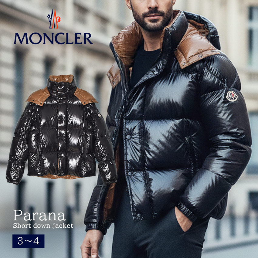 モンクレール Paranaショートダウンジャケット ダウンジャケット メンズ ブラック 黒 MONCLER PARANA GIUBBOTTO K20911A00187597Z8 トップス アウター 上着 保温 防寒 ブランド ロゴ シンプル フルジップ ダウン 軽量 通気性 取り外し可能