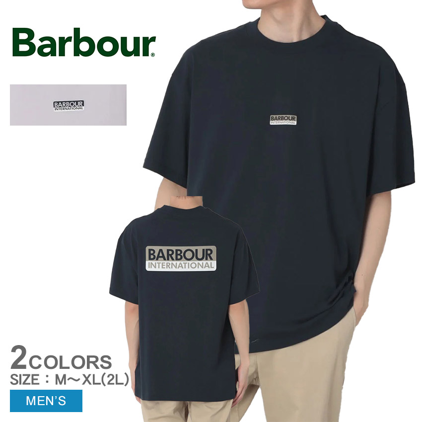 バブアー B.INTL OS WENDELL T-SHIRT 半袖Tシャツ メンズ ネイビー 紺 パープル 紫 BARBOUR MTS1600 ウェア トップス バーブァー 半袖 Tシャツ プリント バックプリント カジュアル シンプル クルーネック ブランド ロゴ 人気 おしゃれ|slz||Z-SPORTS