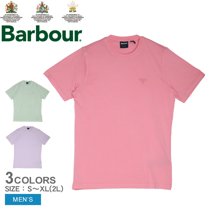 【ネコポス配送】 バブアー GARMENT DYED TEE 半袖Tシャツ メンズ グリーン 緑 パープル 紫 BARBOUR MTS0994 ウェア トップス 半袖 Tシャツ おしゃれ 人気 シンプル クラシック クラシカル 大人 バーブァー 刺しゅう 刺繍 ロゴ ピンク|slz|