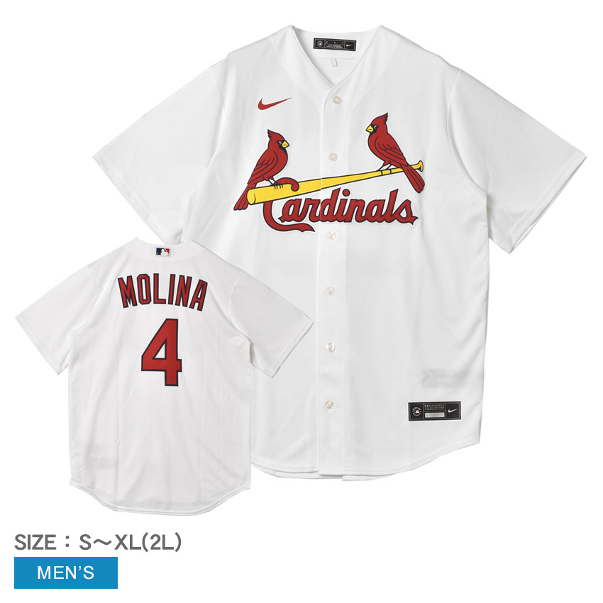 ナイキ OFFICIAL REPLICA JERSEY ユニフォームシャツ メンズ ホワイト 白 NIKE T770-SCW1 ヤディアー・モリーナ セントルイス・カージナルス MLB メジャーリーグ トップス ベースボールシャツ ユニフォーム ウェア 半袖 レプリカ 野球 ZSPO