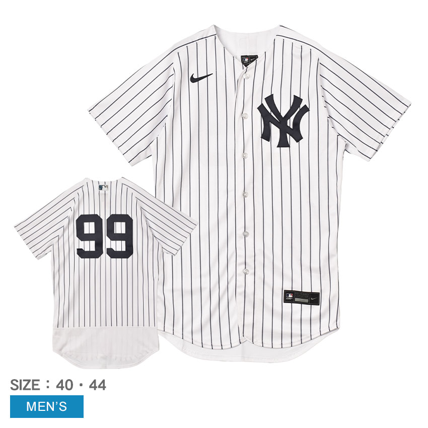 ナイキ Official Authentic Jersey ユニフォームシャツ メンズ ホワイト 白 NIKE 8900-NK1H アーロン・ジャッジ AARON JUDGE ニューヨーク・ヤンキース MLB メジャーリーグ 公式アイテム ベースボールシャツ オーセンティック 半袖 野球|slz|