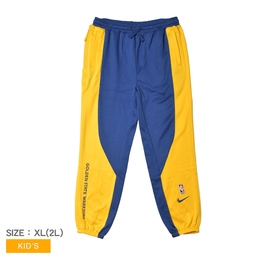 ナイキ Dri－fit SHOWTIME PANT スポーツウェア キッズ ジュニア 子供 ブルー 青 イエロー 黄 NIKE PZ2B7FGS5 ゴールデンステート・ウォリアーズ GOLDEN STATE WARRIORS CHI ボトムス パンツ ウエア ウェア ジャージ ロゴ 運動 部活 ZSPO|slz| 7,189円