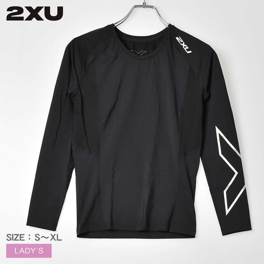 ツータイムズユー ウィメンズ PWXコンプレッションロングスリーブ コンプレッションシャツ レディース ブラック 黒 2XU WA6401a スポーツ トレーニング|slz| 7,644円