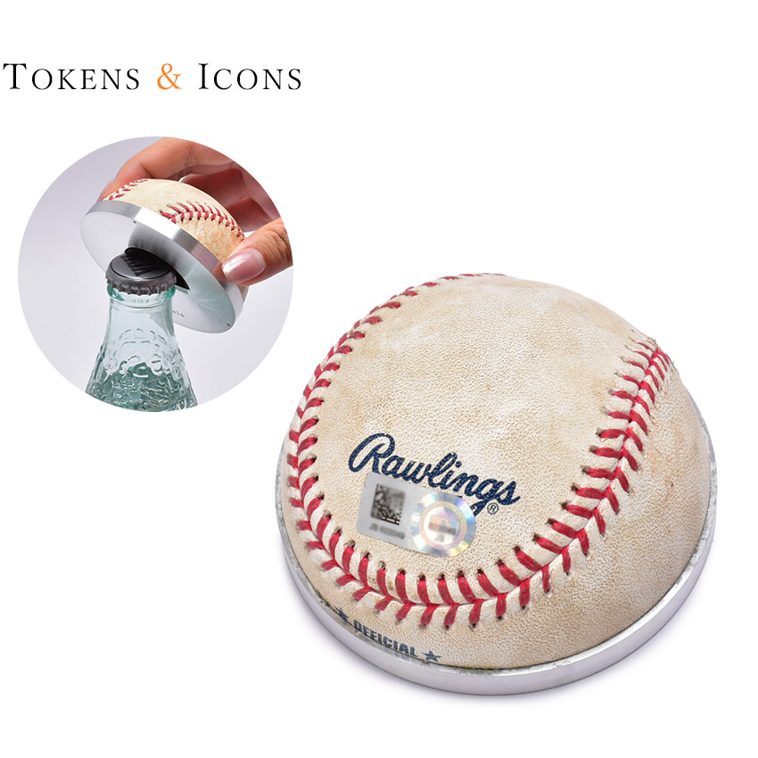 トークン＆アイコン エンゼルス ベースボール オープナー 栓抜き ホワイト 白 Tokens＆Icons ANGELS BASEBALL OPNER 35AN 栓ぬき ボトルオープナー 野球 ベースボール MLB ロサンゼルス・エンゼルス 野球チーム 野球ボール プレゼント|slz|