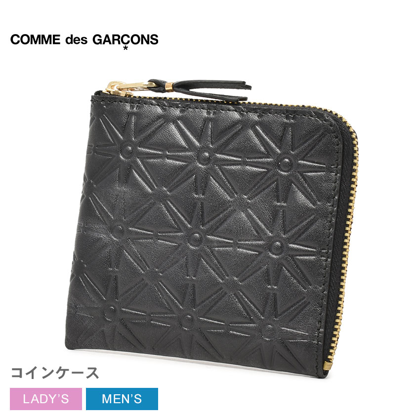 コムデギャルソン EMBOSSED コインケース メンズ レディース ブラック 黒 COMME des GARCONS SA310E 財布 コンパクト ミニ財布 小銭入れ レザー エンボス 小物 本革 牛革 ブランド シンプル おしゃれ ギフト プレゼント 贈り物 CDG|slz|