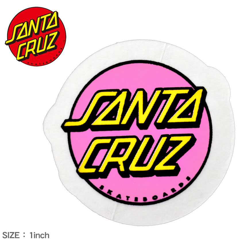 サンタ クルーズ ステッカー Santa Cruz Other Dot Sticker 1in ピンク イエロー 1624 ロゴ シール スケートボード スケボー スポーツ アウトドア ストリート デッキ ヘルメット Sb Gd 94 Off