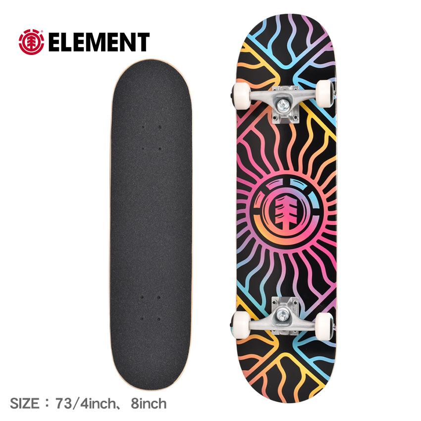ELEMENT カラフルスケートボード 約80cm エレメント（ELEMENT） チーター セクション コンプリート