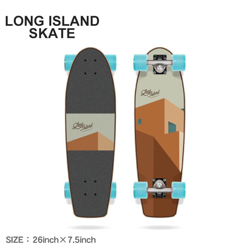ロングアイランドスケート 26×7.5 クルーザー スケートボード メンズ レディース 黒 ベージュ ブラウン 茶 LONG ISLAND SKATE 26×7.5 CRUISER LICO0022A033 スケート スケートボード スケボー コンプリート デッキ 【ラッピング対象外】|slz|