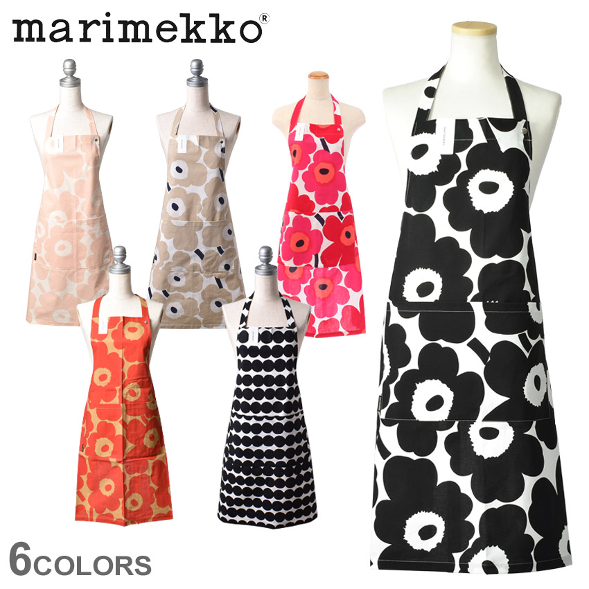 ヒート 【marimekko】オレンジ柄エプロン【appelsiini】 - 通販