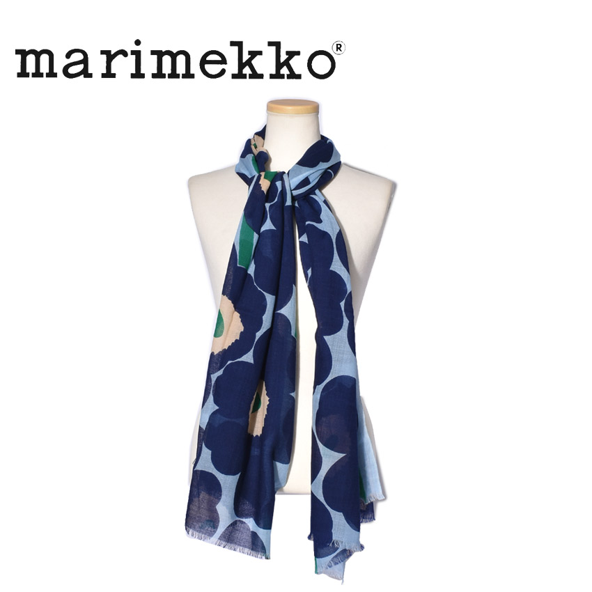 正規激安 メール便可 マリメッコ スカーフ レディース フィオレピオニウニッコスカーフ Marimekko Fiore Pieni Unikko Scarf 474 ストール 花柄 北欧 ケシ プレゼント 贈り物 ウニッコ かわいい ブランド ブルー ネイビー 数量は多 Www Nripost Com