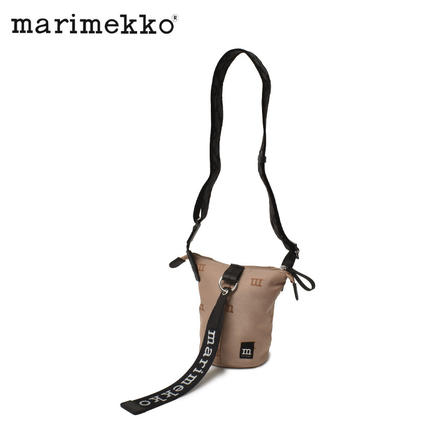 マリメッコ ESSENTIAL BUCKET M－LOGO ショルダーバッグ ショルダーバッグ メンズ レディース ブラック 黒 ブラウン 茶 MARIMEKKO 91679 バッグ 鞄 かばん ウニッコ ロゴ お出かけ 肩掛け タウンユース カジュアル カジュアル デイリー|slz|