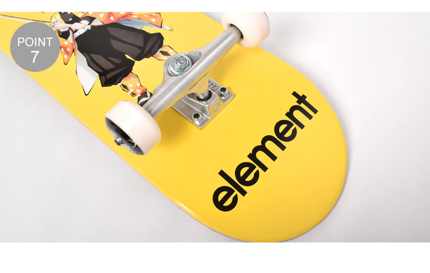 買っ たのスケートボード メンズ スケートボード エレメント Kimetsu レディース Zenitsu エレメント レディース スケートボード おしゃれ Comp 8インチ 2 Element クーポンで500円引き コンプリートデッキ 鬼滅の刃 我妻善逸 コラボ キャラクター