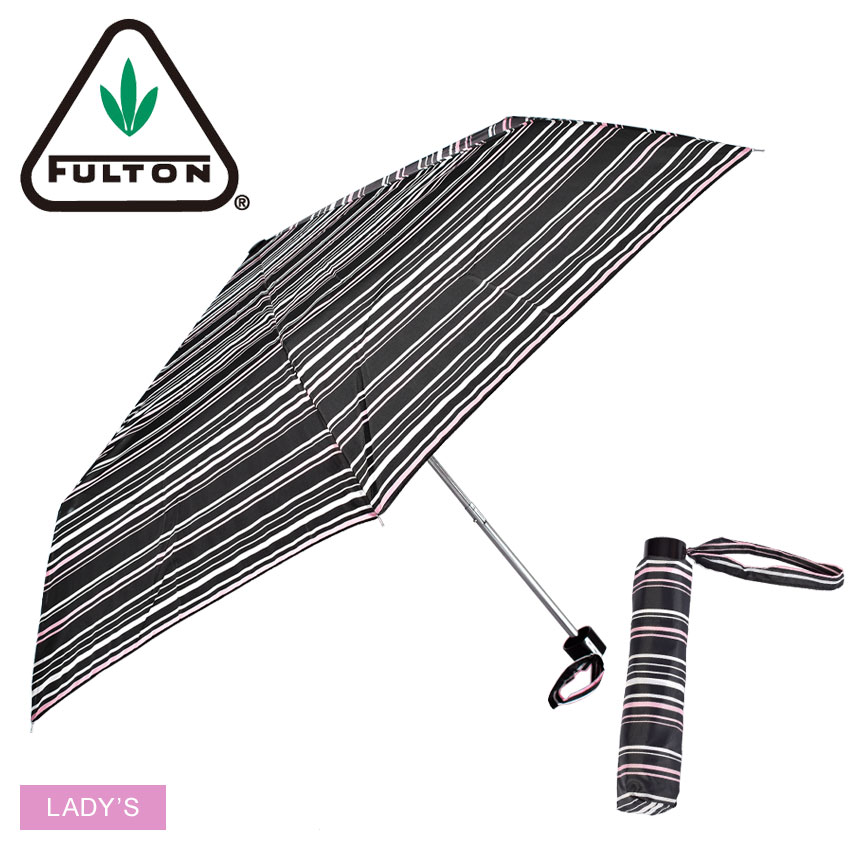 フルトン 傘 レディース Incognito Fulton L412 雨傘 雨 雨具 おしゃれ ブランド ギフト プレゼント ボーダー 晴雨兼用 コンパクト 折りたたみ傘 折り畳み式 携行 日傘 Uvカット 紫外線対策 ピンク ホワイト 白 マルチカラー 人気のファッションブランド