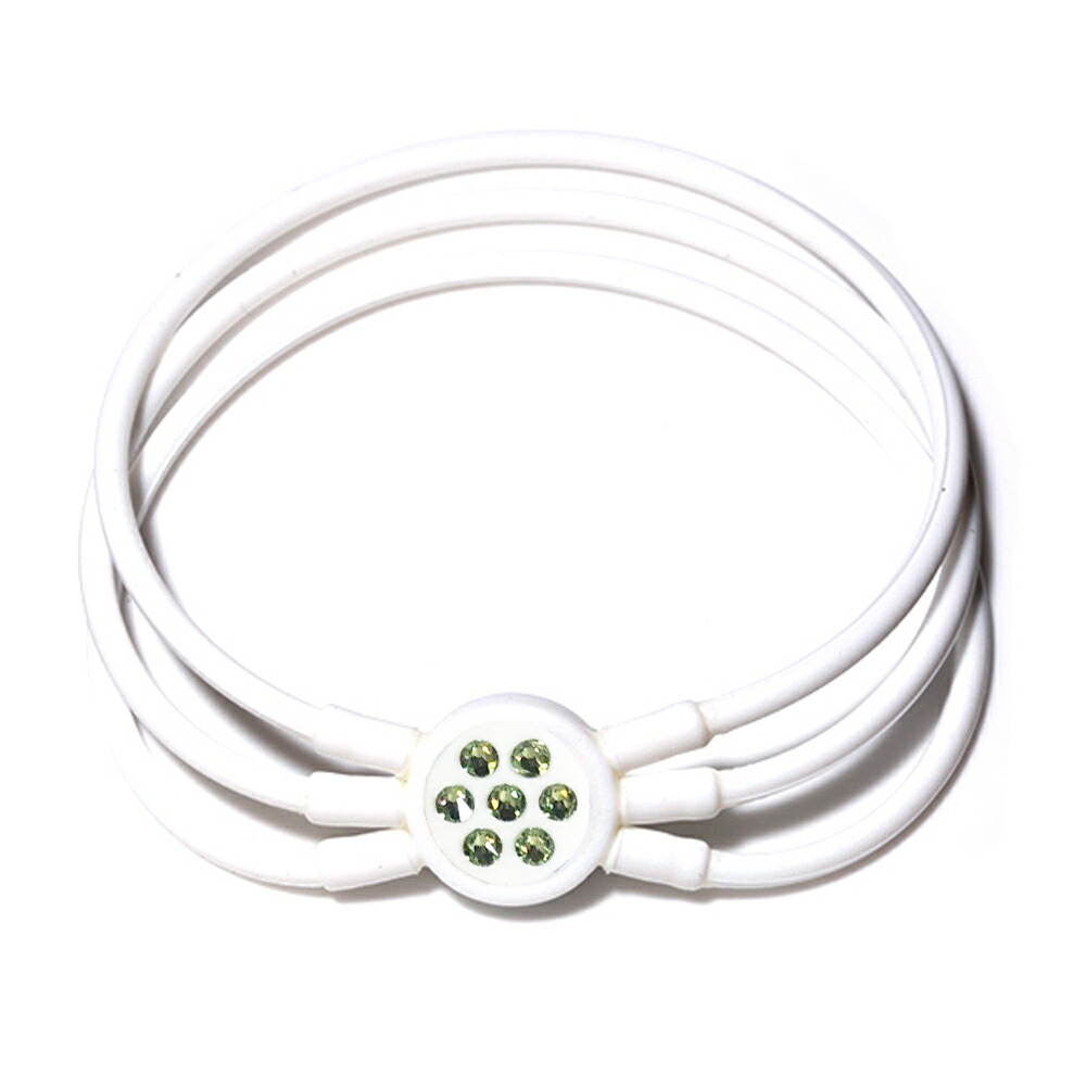電磁波対策 芸能人 アスリート多数愛用 Zaap ザップ Bracelet ブレスレット White ホワイト エメラルドスワロ Paigebird Com